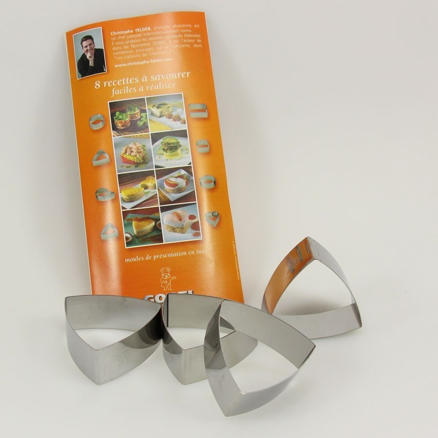 4 nonettes triangle bombé inox Gobel avec recettes exotiques 4 nonettes triangle bombé inox Gobel avec recettes exotiques