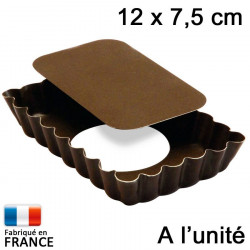 Moule à tartelette rectangulaire fond amovible Gobel - 12 cm