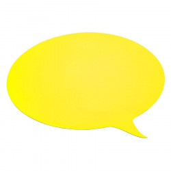 Ardoise effaçable magnétique bulle jaune