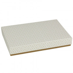 Boîte cadeau vide en carton grand modèle - alvéoles café - 17 x 11,5c