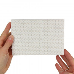 Boîte cadeau vide en carton grand modèle - alvéoles café - 17 x 11,5c