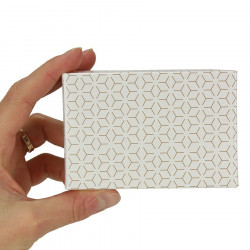 Boîte cadeau carton vide petit modèle - alvéoles café - 10 x 7 cm