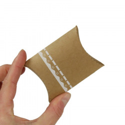 Boîte cadeau berlingot kraft dentelle 8x6 cm