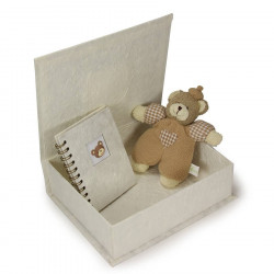 Boîte coffret cadeau de naissance avec peluche et album photo