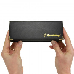 Stylo gravé personnalisé avec tampon intégré Goldring argent