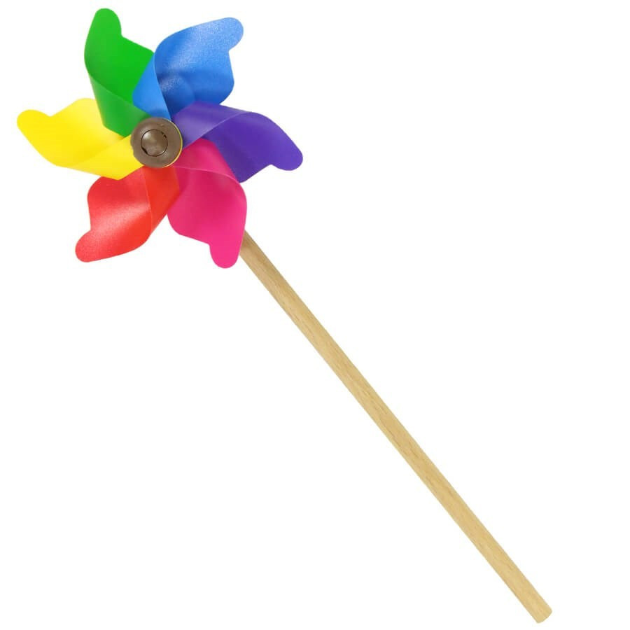 Moulin à vent arc en ciel - petit modèle 30 cm Moulin à vent arc en ciel - petit modèle 30 cm
