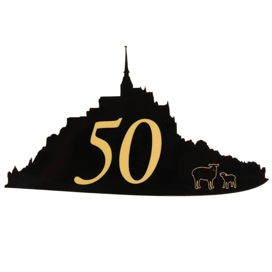 Plaque numéro de maison personnalisée originale - Mont Saint Michel