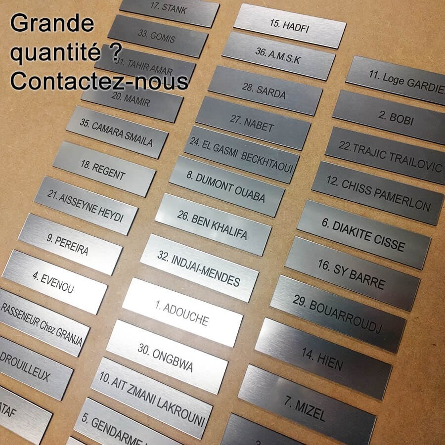 Plaque nom pour boîte aux lettres personnalisée  coloris au choix