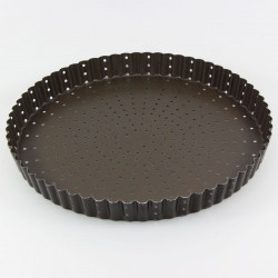 Tourtière perforée et cannelée anti-adhésive Gobel 26 cm
