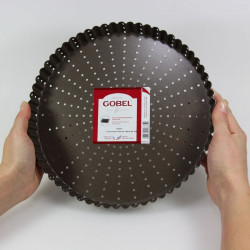 Tourtière perforée et cannelée anti-adhésive Gobel 26 cm