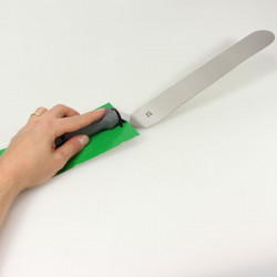 Spatule coudée inox 25 cm pour glaçage