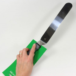 Spatule coudée inox 25 cm pour glaçage