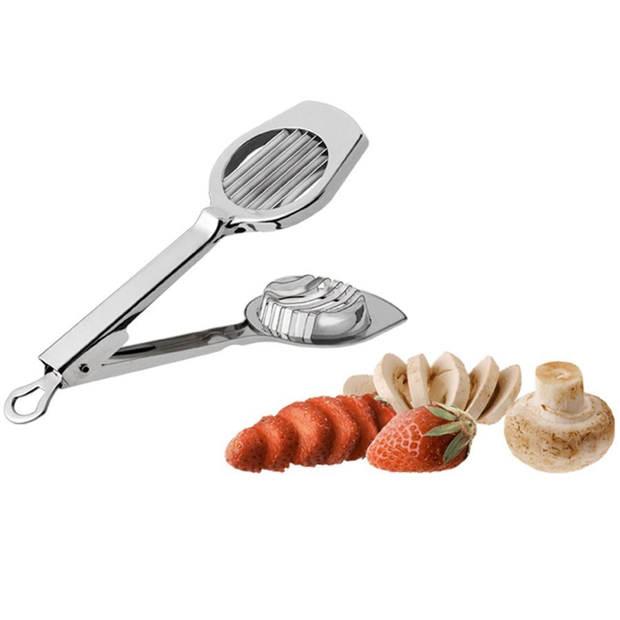 Trancheur inox pour fraise, champignon, oeuf