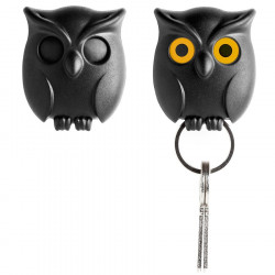 Porte clés mural Hibou Qualy - noir