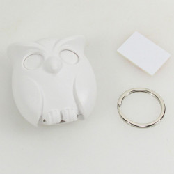 Porte clés mural Hibou Qualy - blanc