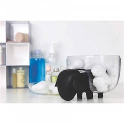 Boîte à coton Mouton Qualy Transparent et noir