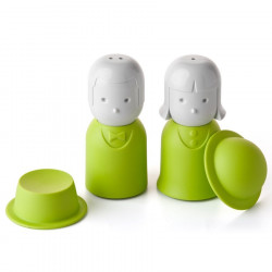 Salière et poivrière Monsieur et Madame Qualy rose