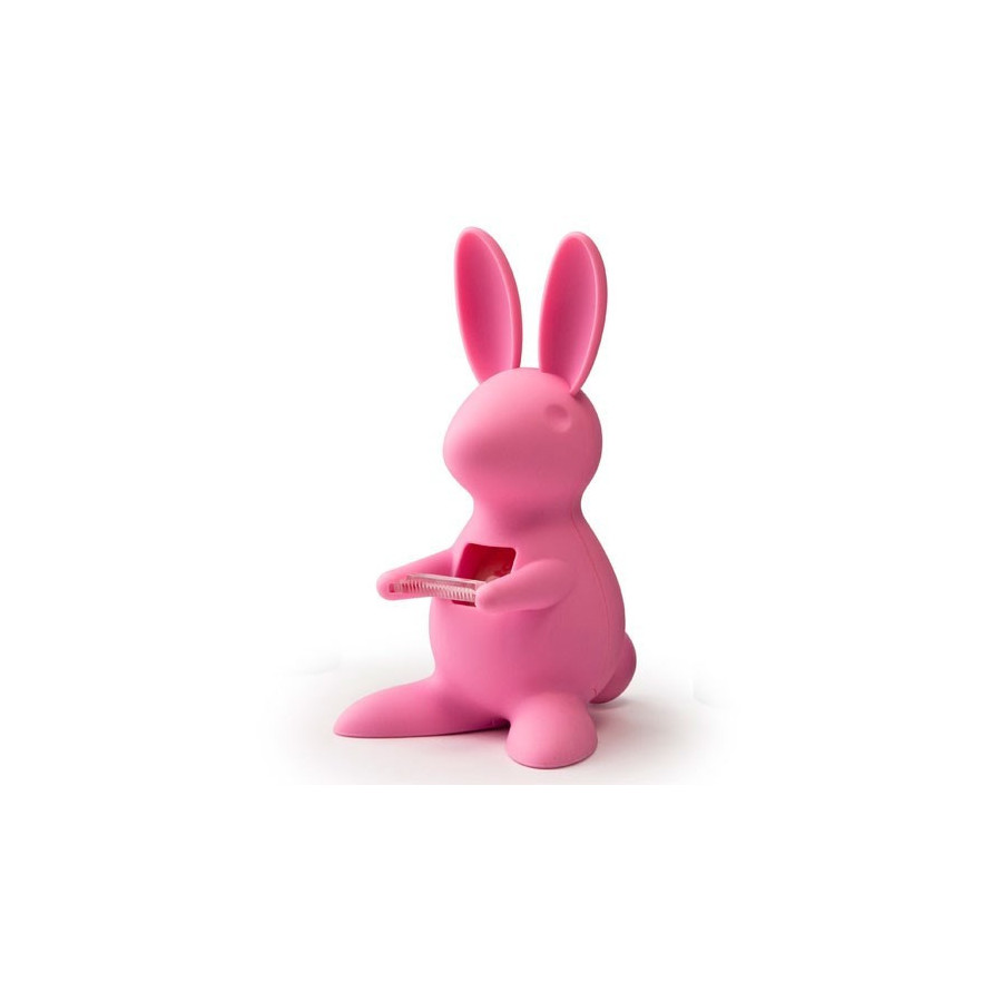 Dévidoir de scotch lapin Qualy rose Dévidoir de scotch lapin Qualy rose