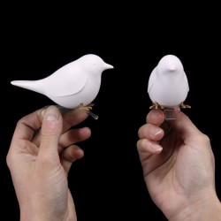 2 ronds de serviette Oiseau blanc Qualy