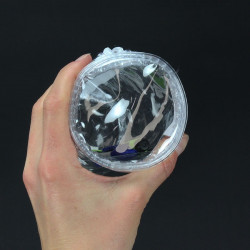 Trousse ronde transparente Clairefontaine 22x7 cm