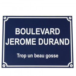 Plaque de rue personnalisée humour, ok extérieur - 20x15 cm