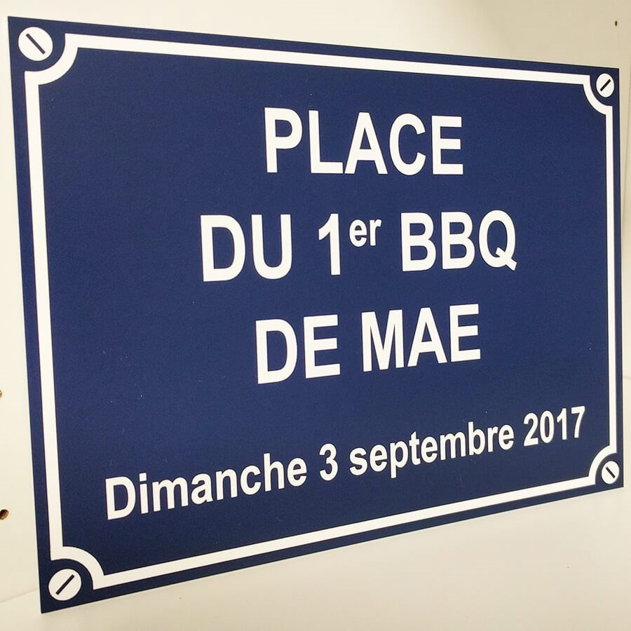 Plaque de rue personnalisée humour, ok extérieur 20x15 cm Plaque de rue personnalisée humour, ok extérieur 20x15 cm