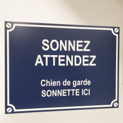 Plaque de rue personnalisée humour, ok extérieur - 20x15 cm