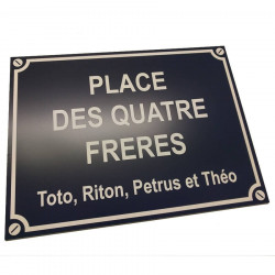 Plaque de rue personnalisée humour, ok extérieur - 20x15 cm