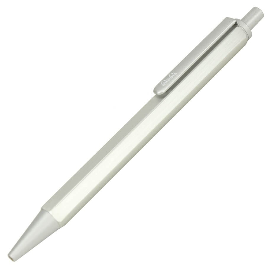 Stylo à bille rechargeable Rhodia argenté