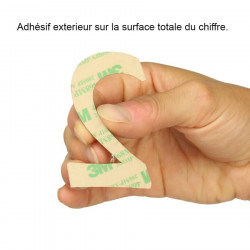 Numéro de maison adhésif personnalisable à l'unité - 7 cm