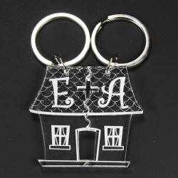 Porte-clé Maison Couples Porte cle Maison Metal Porte-clés de Pendaison de  Crémaillère Porte Clef Personnalisée Porte-clés pour Amoureux Petite Maison  Pendentif Porte-clés pour Hommes Femmes 2pcs : : Mode