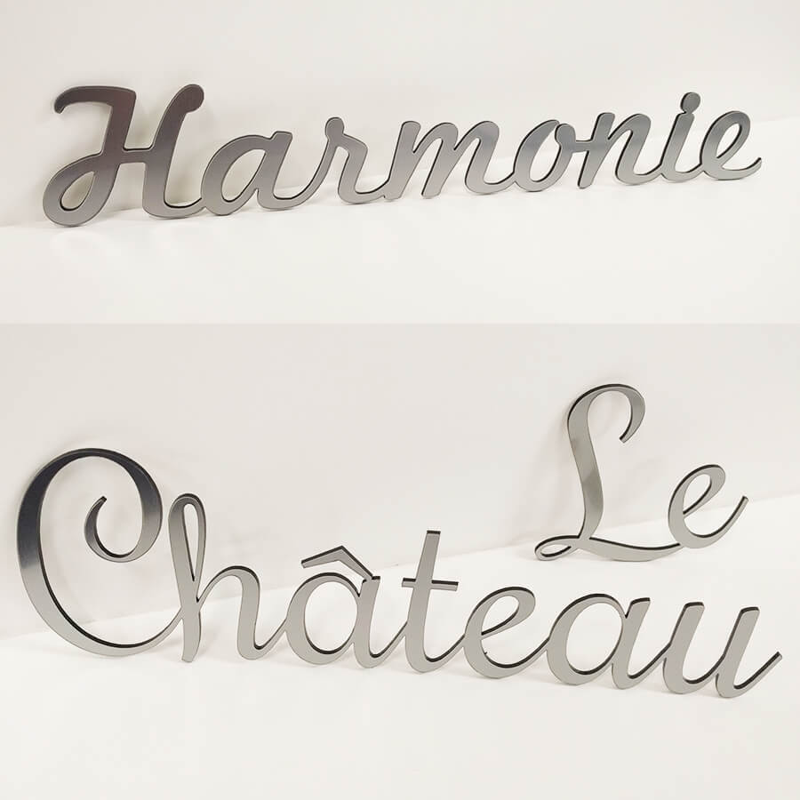 Lettres acryliques dorées personnalisées - Miroir doré, plaque murale personnalisée - France