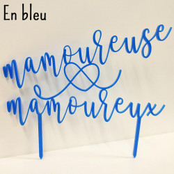 Cake topper mariage personnalisé avec prénoms enlacés