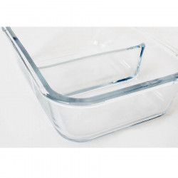 Boîte en verre 1300 ml à double compartiment