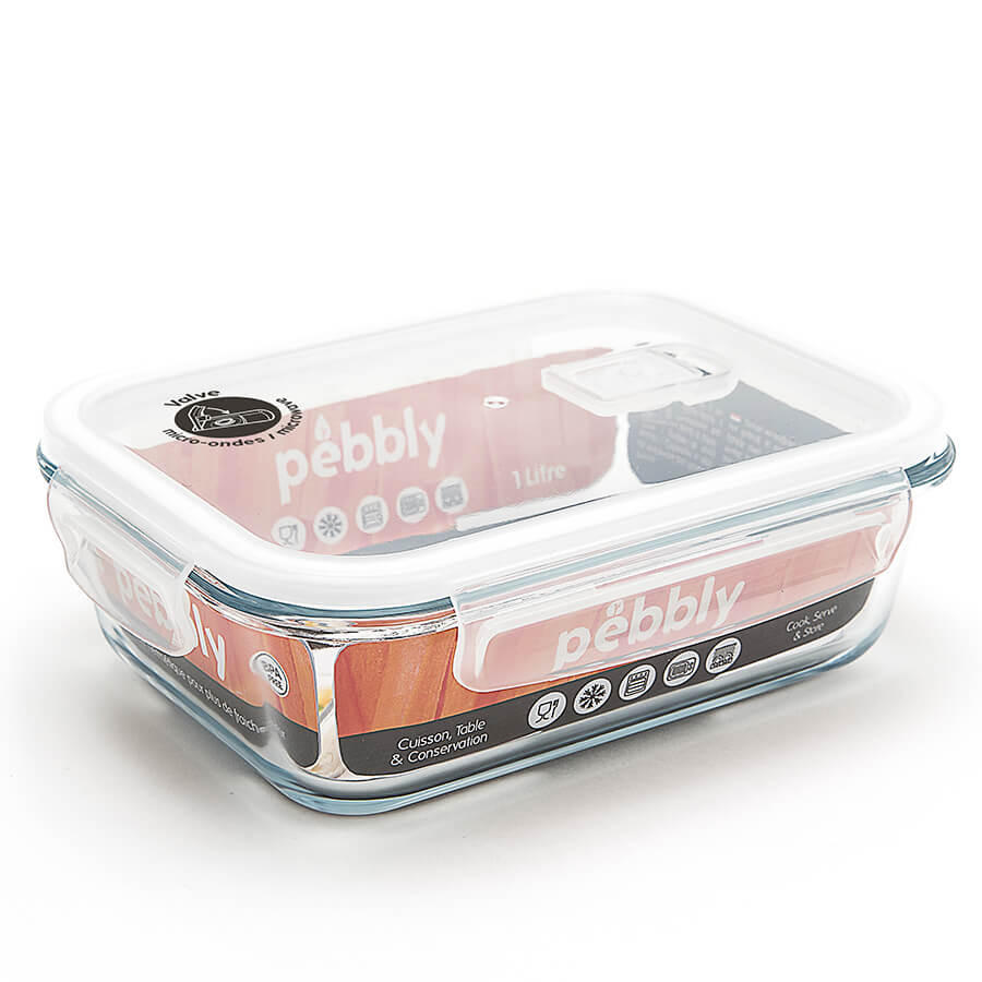 Boîte de conservation en verre 1000 ml