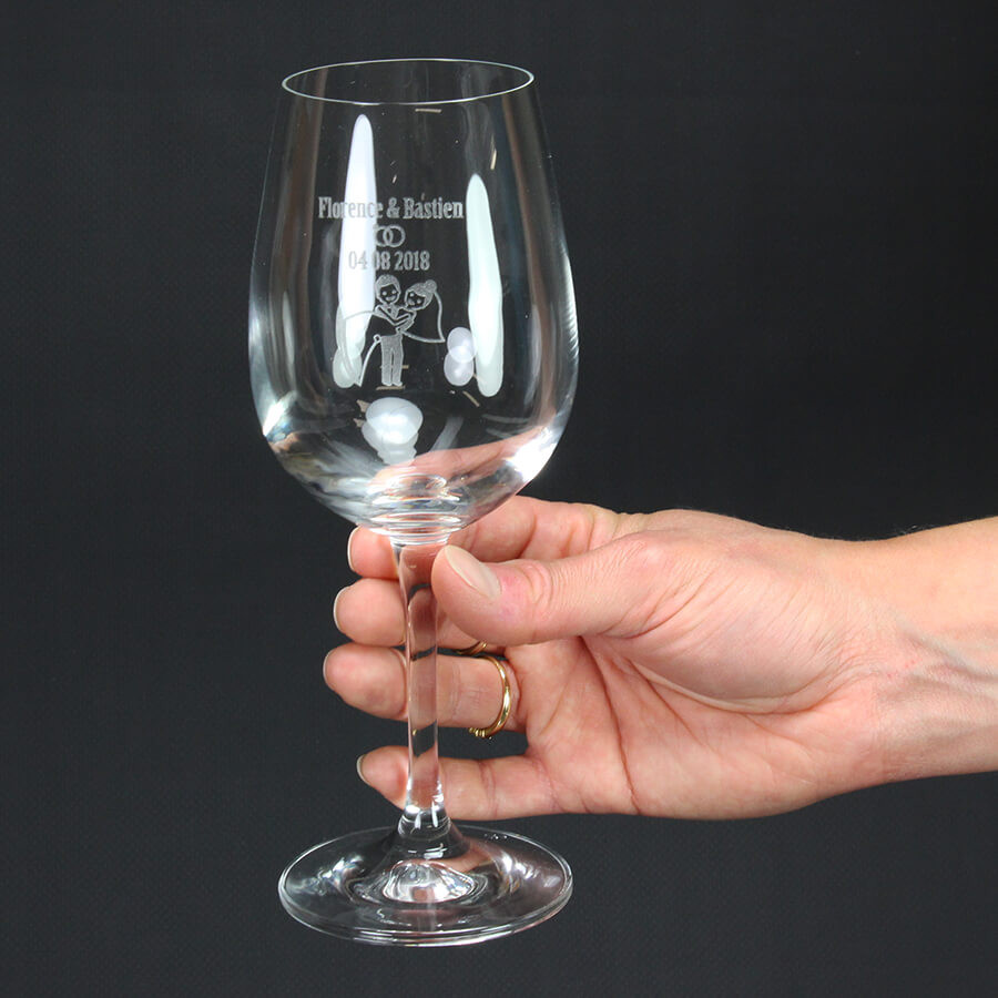 Verre gravé personnalisé mariage Verre gravé personnalisé mariage