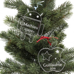 Boule de noël geek Android à personnaliser