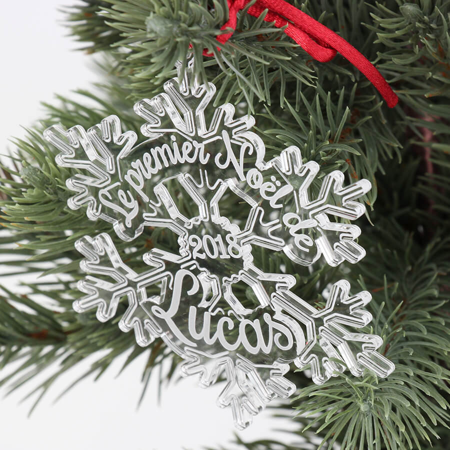 Boule de noël Flocon personnalisable