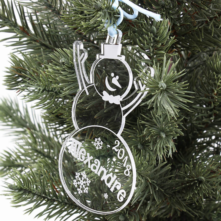 Boule De Noël Personnalisable Bonhomme De Neige - La Fabrique