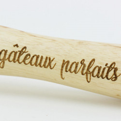 Spatule à gâteau gravée personnalisable bois et inox