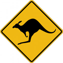 Panneau déco kangourou Australie