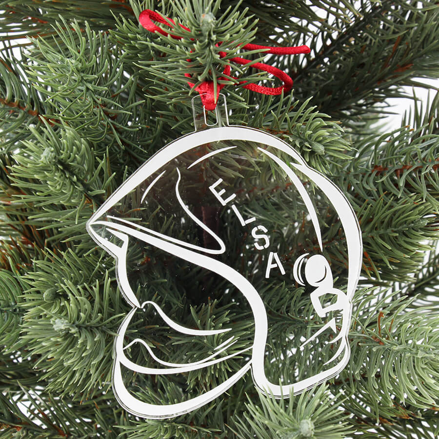 acrylique en Miroir Personnalisé Lettre Décorations pour arbres boules Noël ***