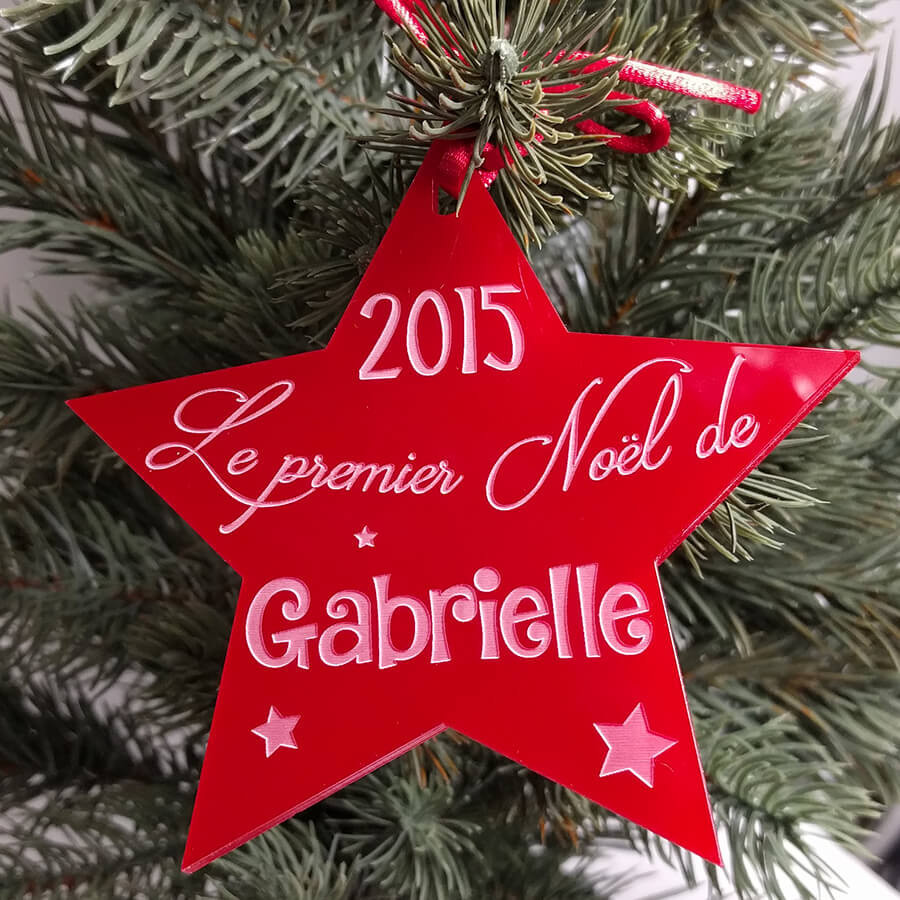 1ère boule de noël personnalisable étoile 1ère boule de noël personnalisable étoile