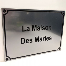 Plaque de rue personnalisée humour, ok extérieur - 20x15 cm