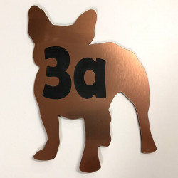 Plaque numéro de maison personnalisée originale - Bouledogue français