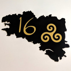 Plaque numéro de maison personnalisée originale - Bretagne