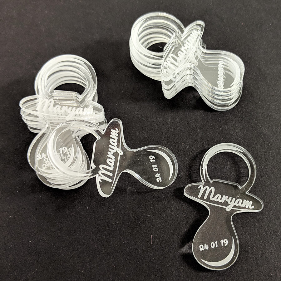 Cadeau Bébé Baptême Sucette Baptême Argent 925 Fish - Cadeau