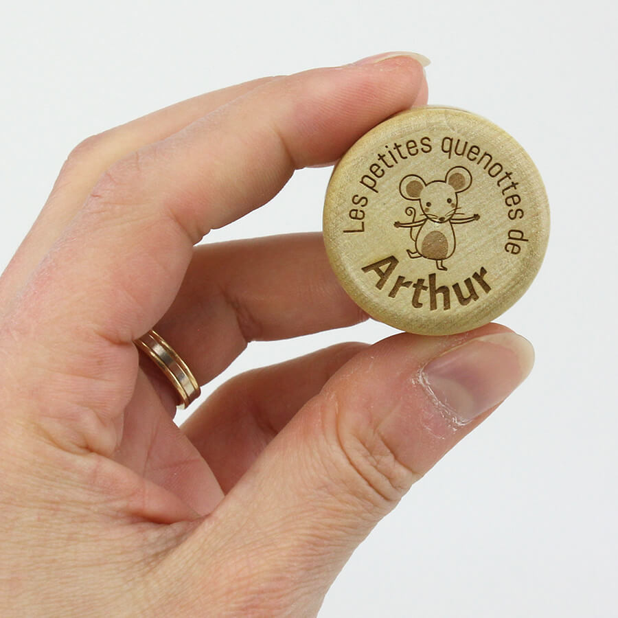 Boîte à Dents De Lait Personnalisable – Avec Prénom Ou Texte Au Choix, Métal, Fabriqué En France