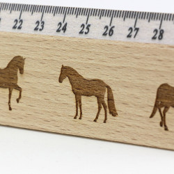 Règle en bois 30 cm personnalisable avec prénom