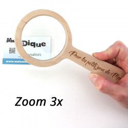 Loupe personnalisée en bois